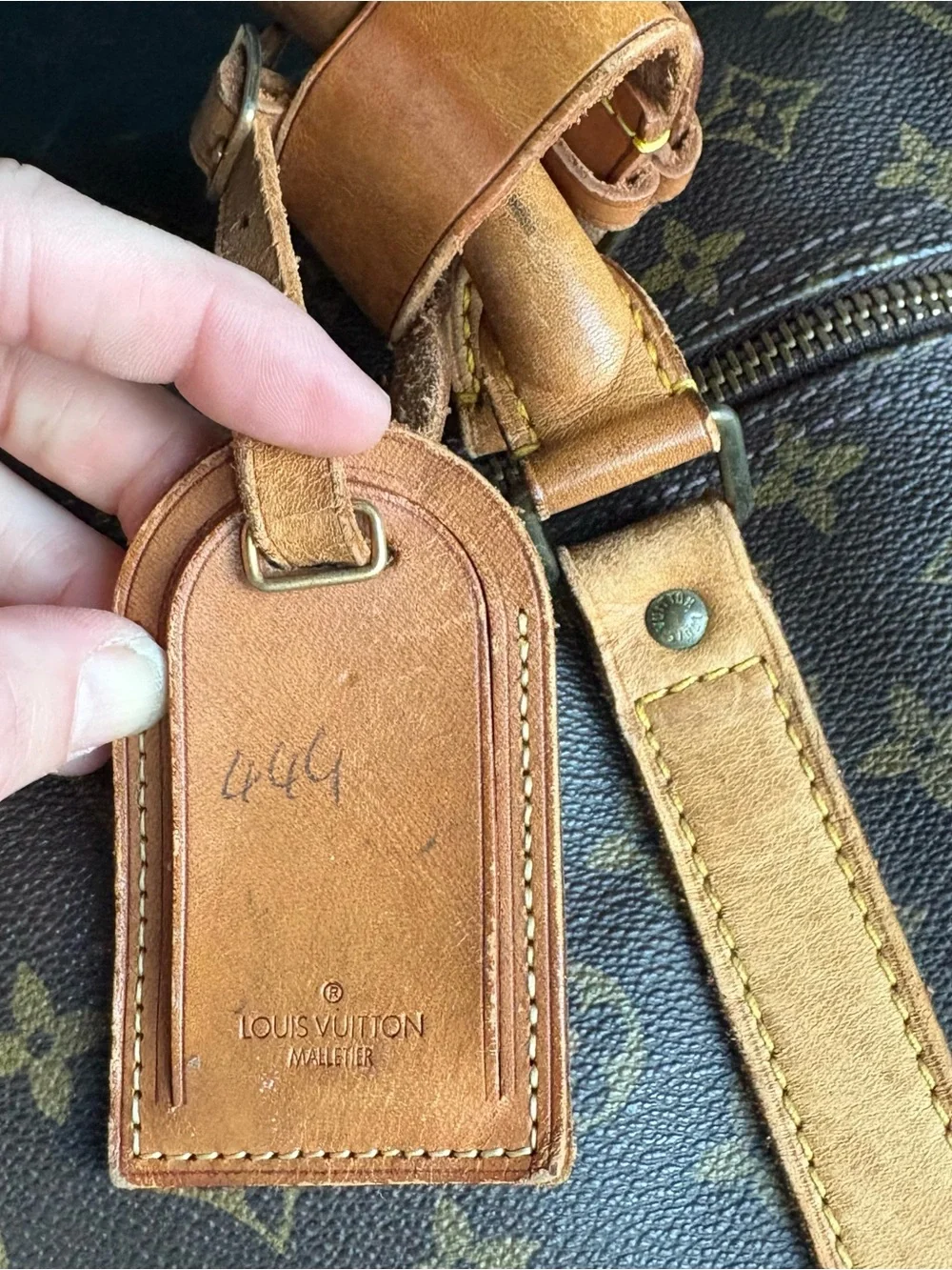 Louis Vuitton Monogram Canvas Keepall 60 /w Luggage Tag